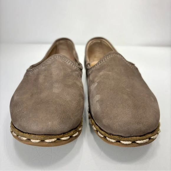 Ashmore Grey Sabah (Mens) Sabah Ashmore Grey Tumbled Nubuck Leather Handmade in Turkey Slip On Shoe Sz 6.5